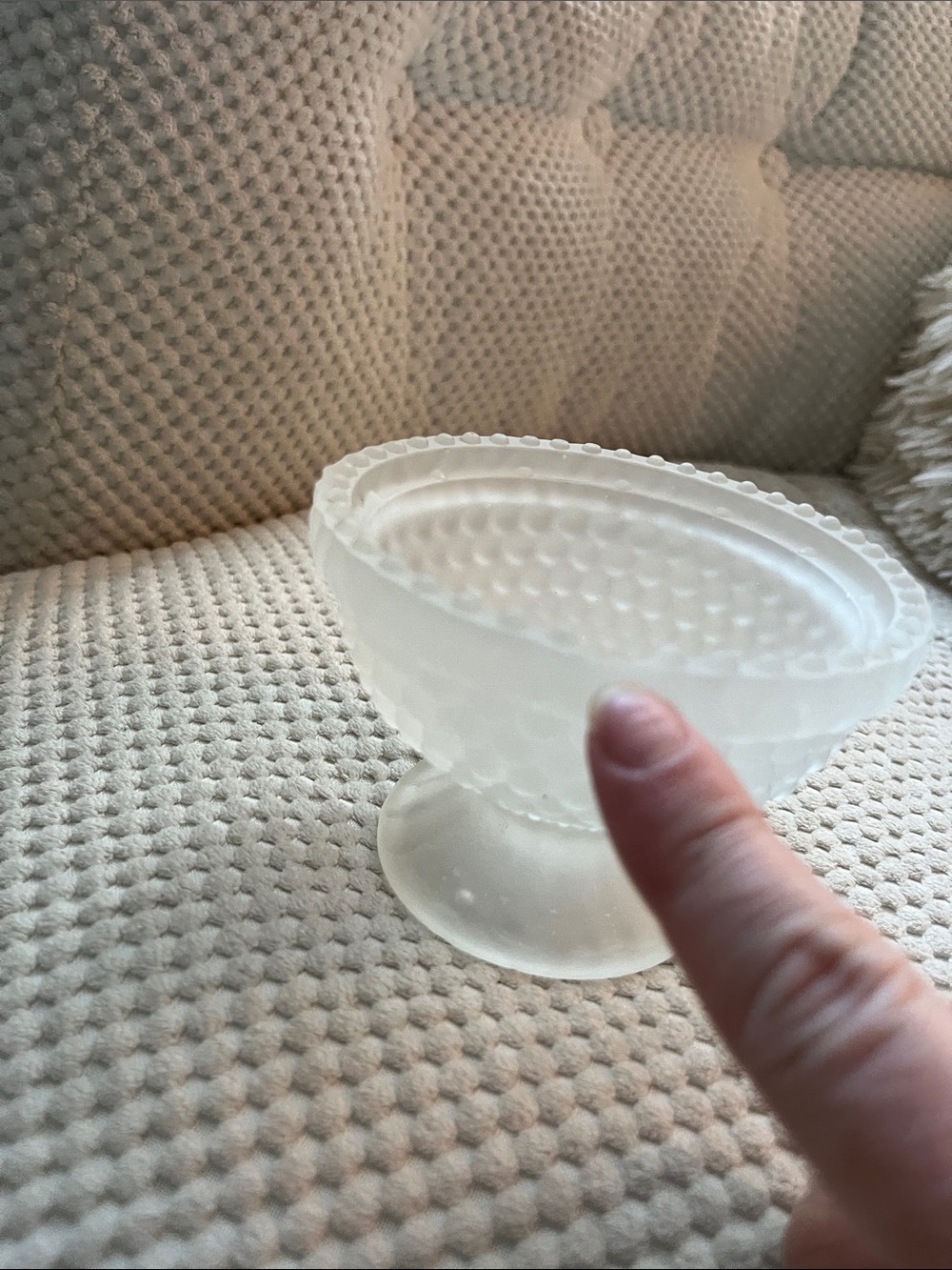 Vintage Frosted Hobnail Fairy Lamp Glass - Base - Picture 5 of 6